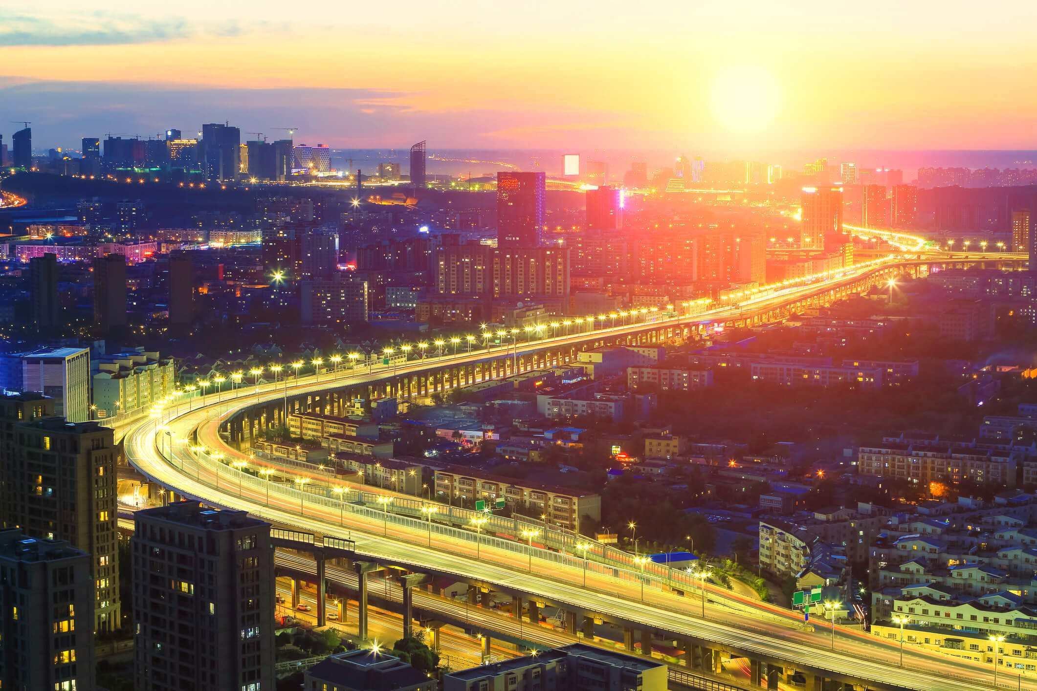 City traffic night view