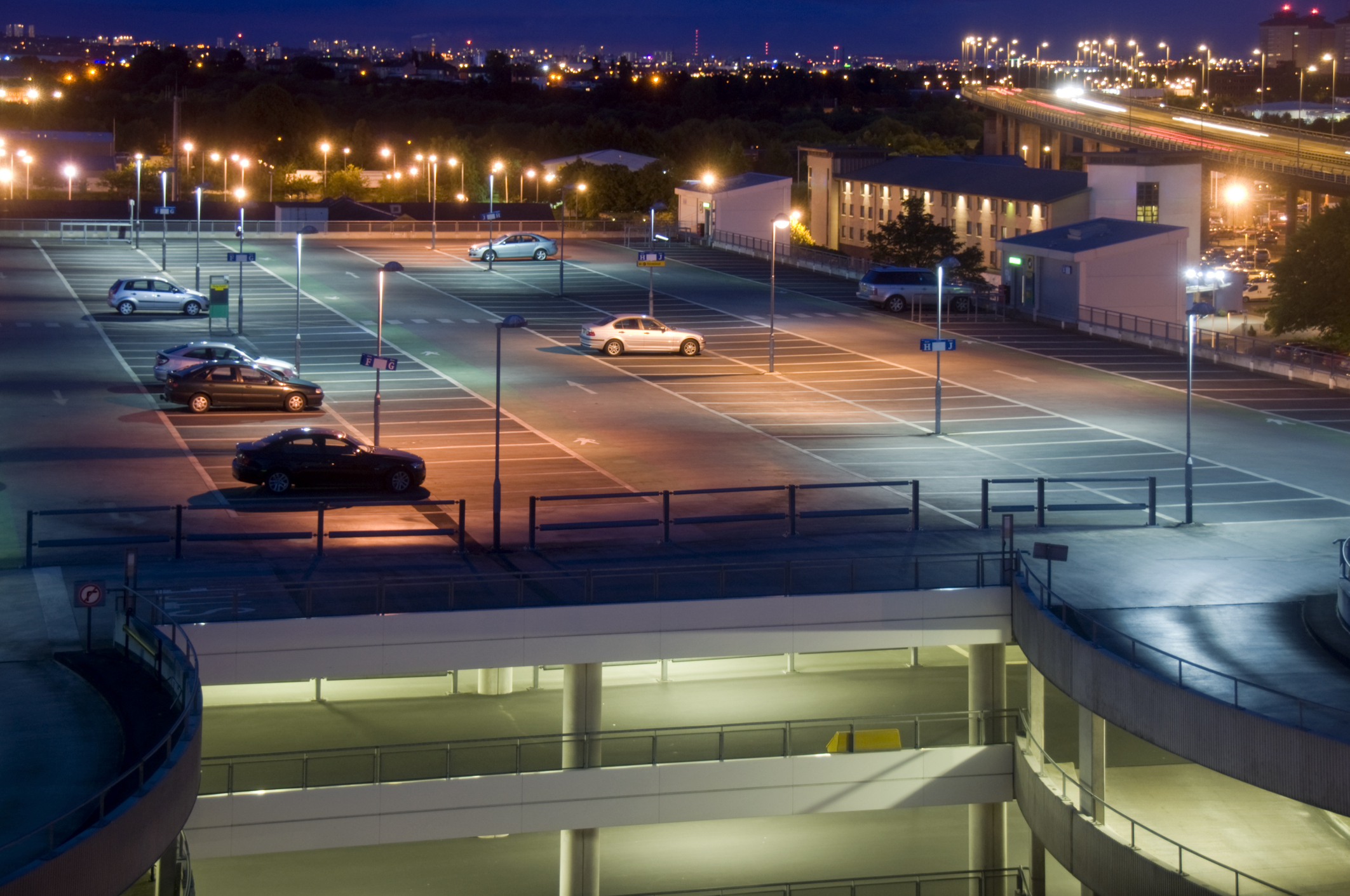 Parking Lot Lighting at night