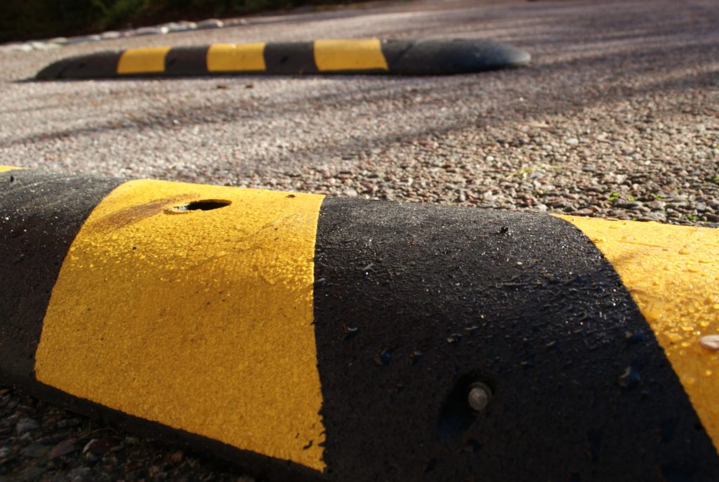 Speedbumps on a sunny morning.